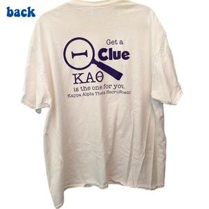 Kappa Alpha Theta Sorority White Recruitment T-Shirt Gildan Brand Size XL